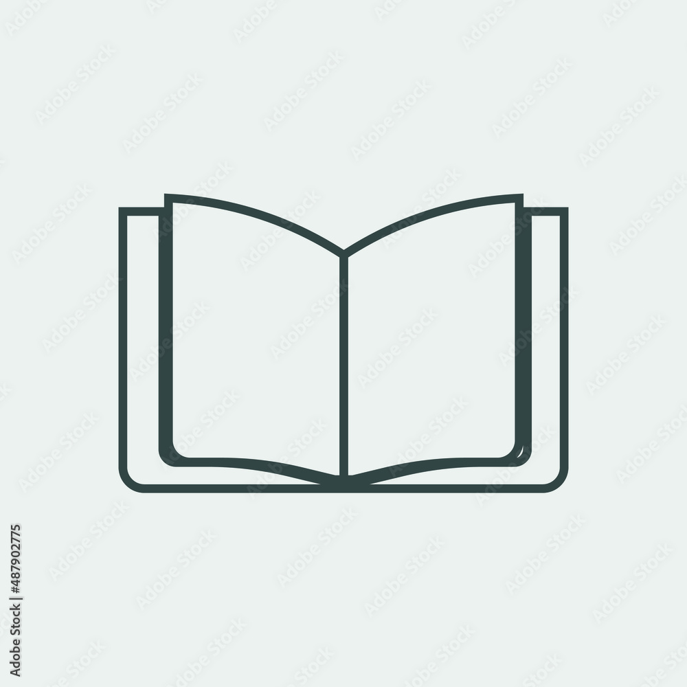 Open book vector icon illustration sign Open book vector icon illustration sign