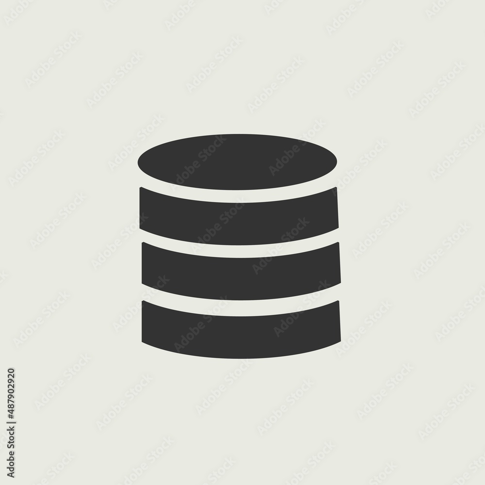 Data base vector icon illustration sign Data base vector icon illustration sign