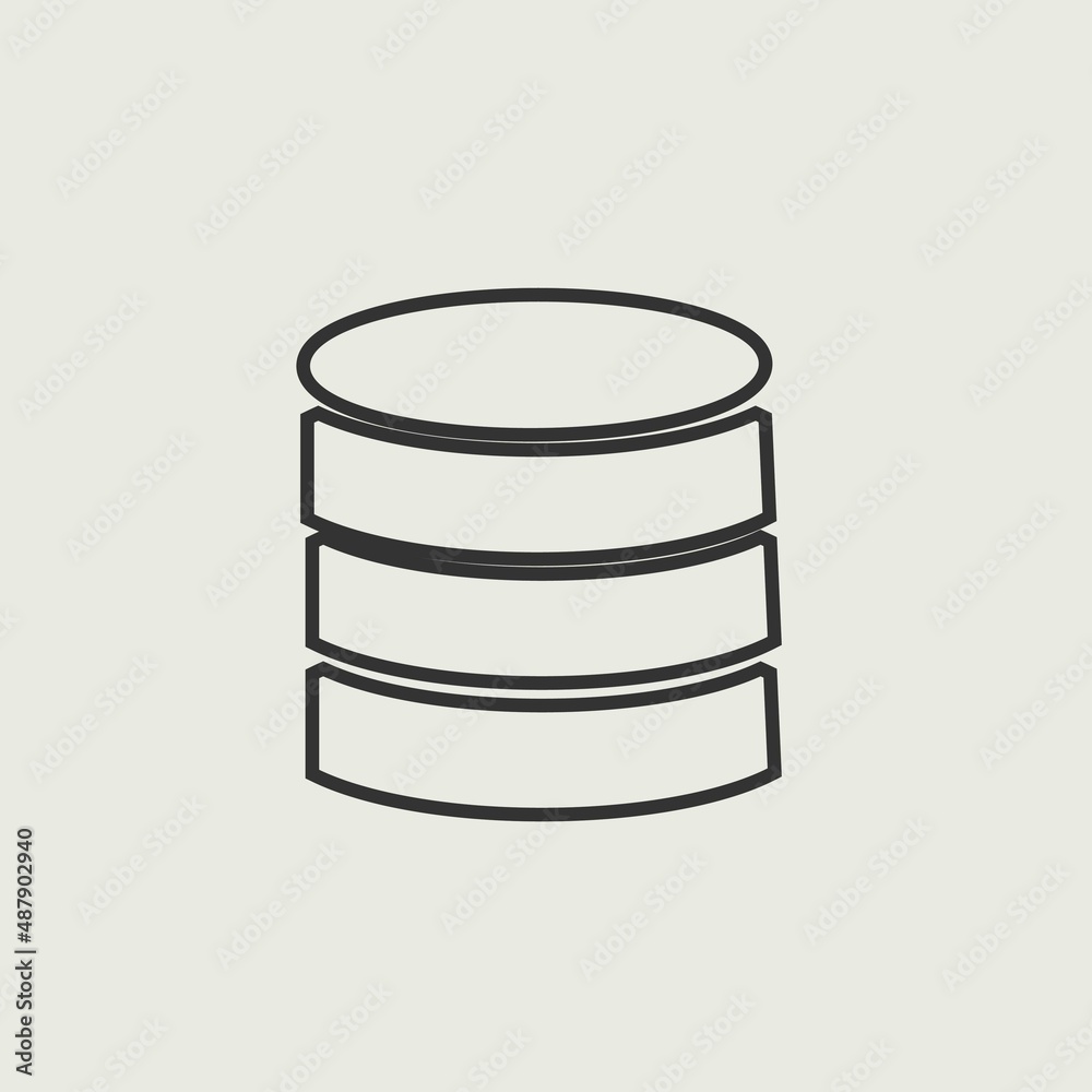 Data base vector icon illustration sign Data base vector icon illustration sign