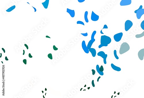 Light blue  green vector background with abstract forms.