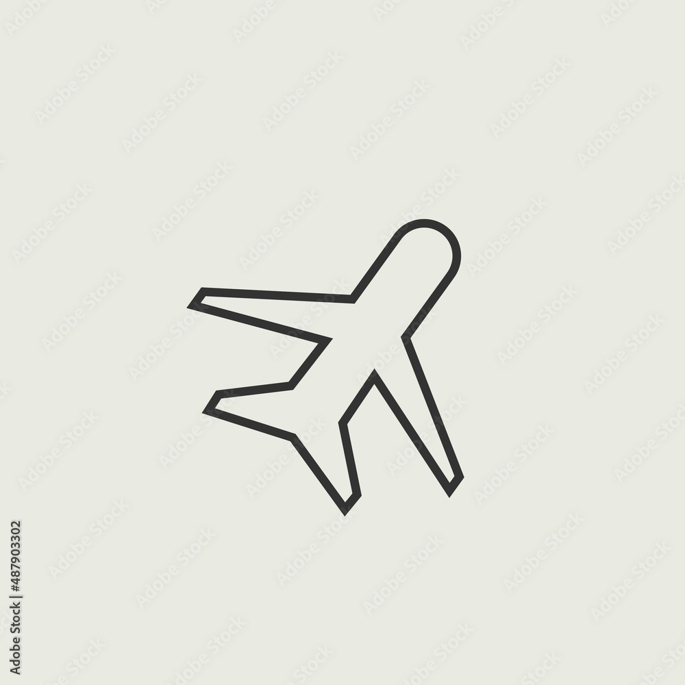 Plane vector icon illustration sign Plane vector icon illustration sign