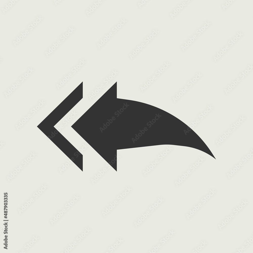 Reply vector icon illustration sign Reply vector icon illustration sign