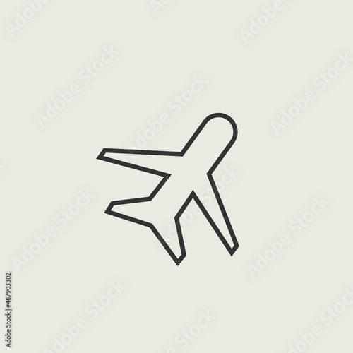 Plane vector icon illustration sign
