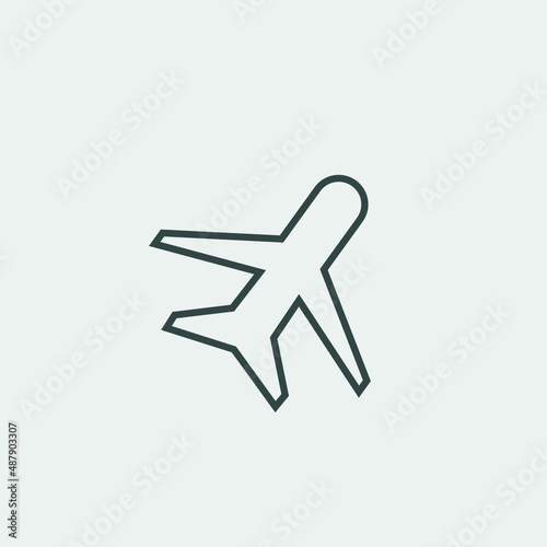 Plane vector icon illustration sign