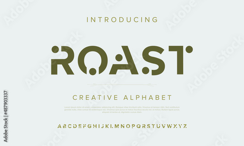 Minimalist abstract digital alphabet font. Modern technology, creative urban sport fashion futuristic font and with numbers. Typography vector illustration