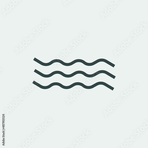 Waves vector icon illustration sign