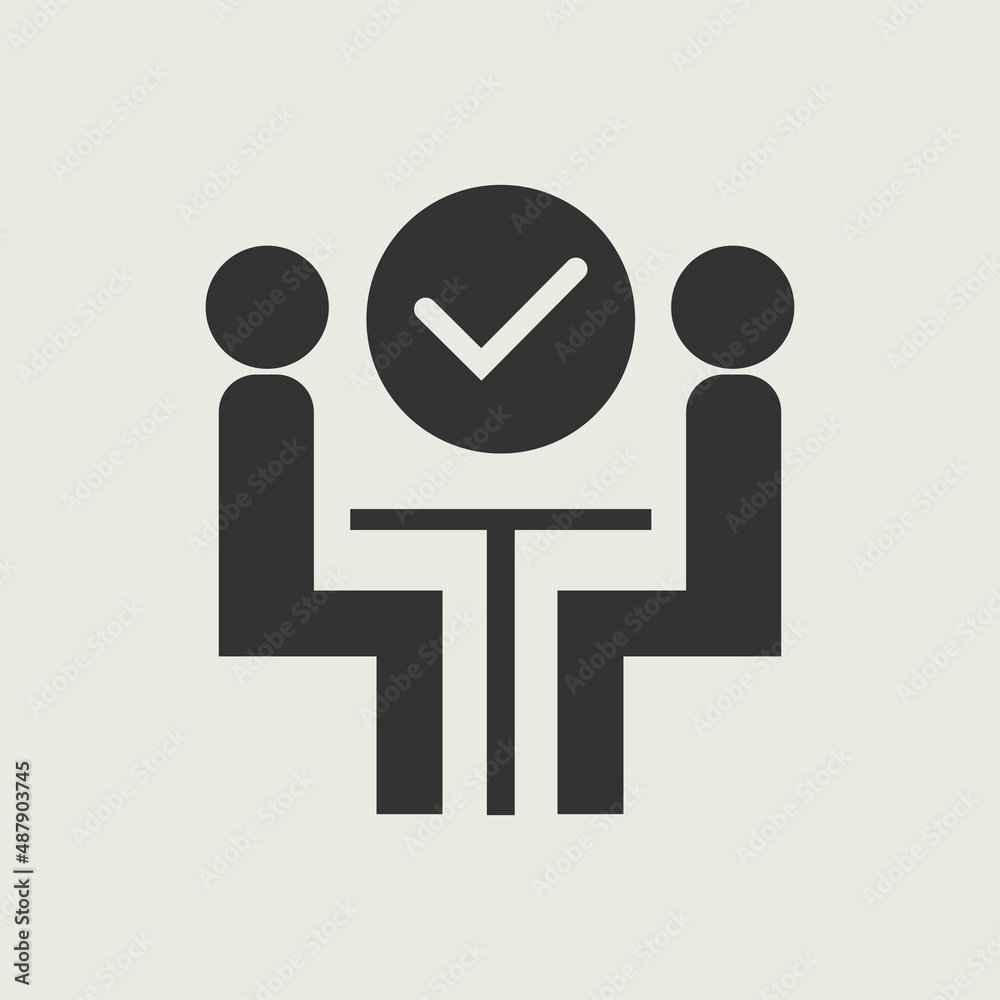 Meetings vector icon illustration sign Meetings vector icon illustration sign