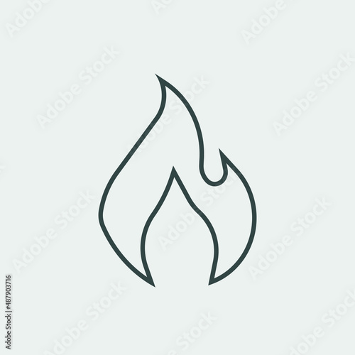 Fire vector icon illustration sign