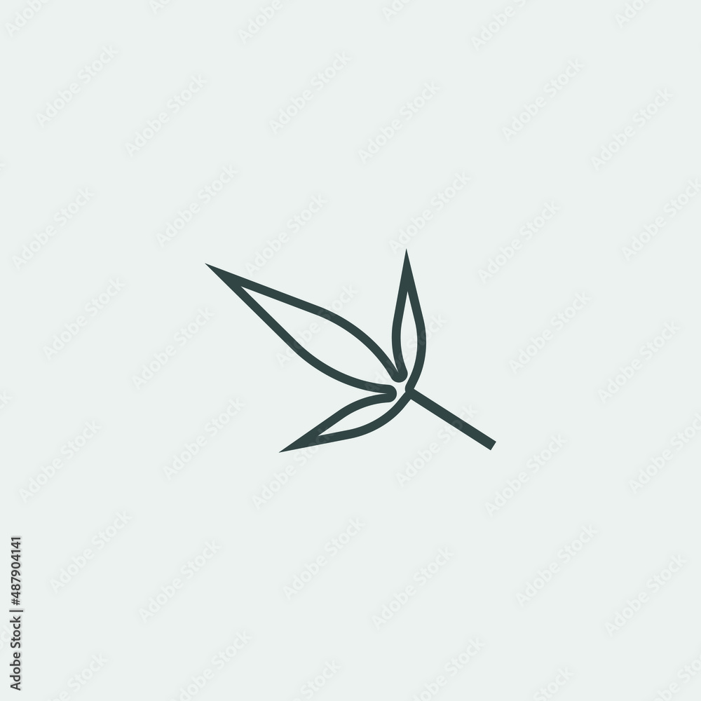 Leaf vector icon illustration sign Leaf vector icon illustration sign