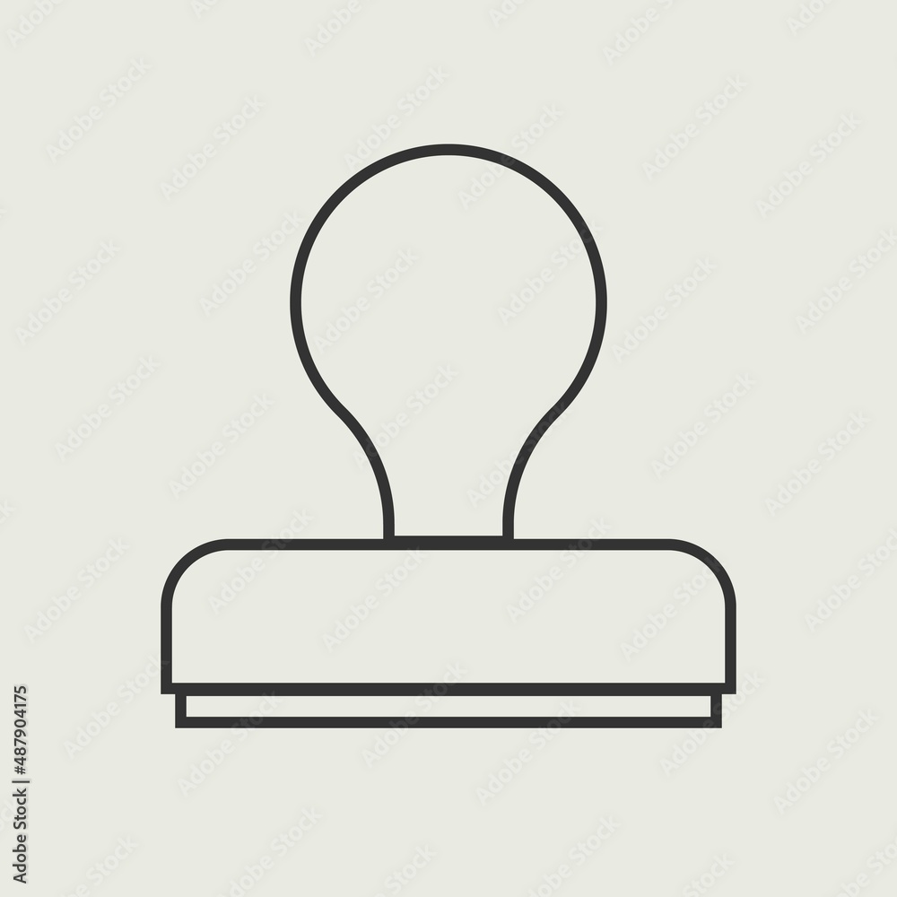 Stamp vector icon illustration sign