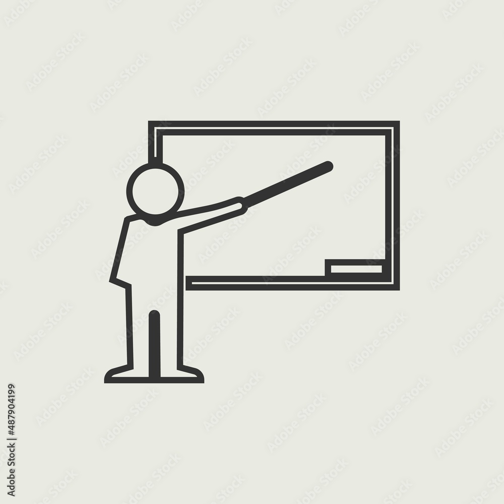 Lecturer vector icon illustration sign Lecturer vector icon illustration sign