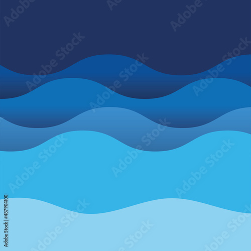 Textured blue background with different layers Vector