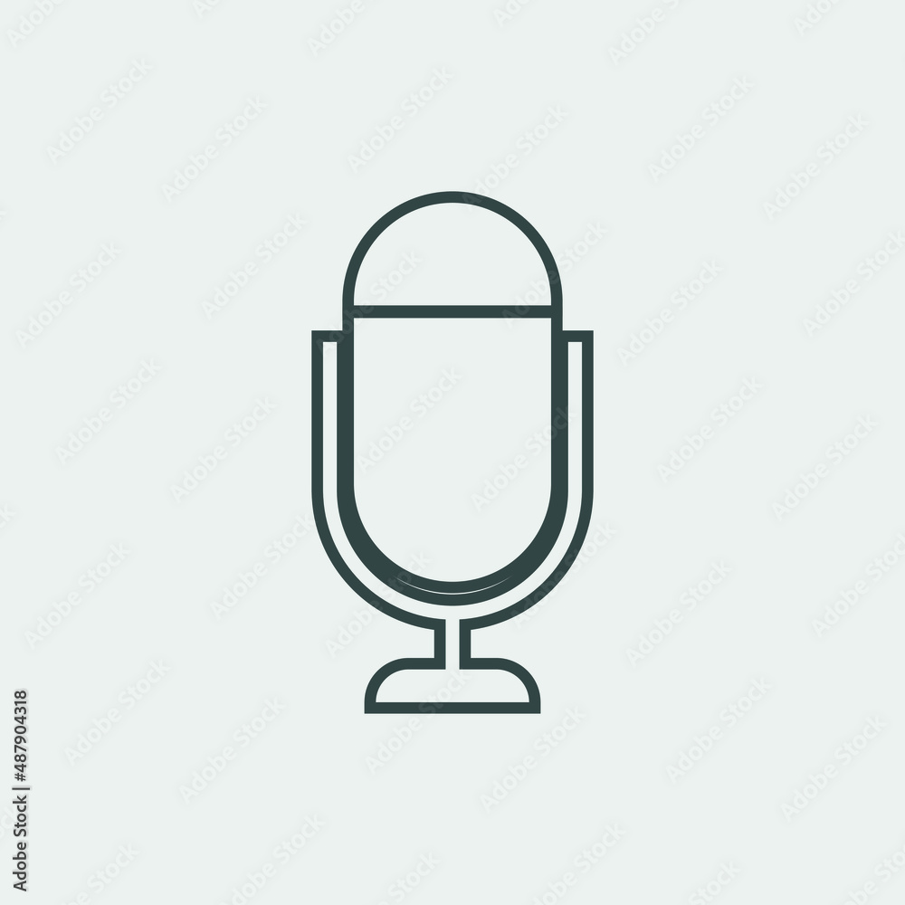 Microphone vector icon illustration sign Microphone vector icon illustration sign