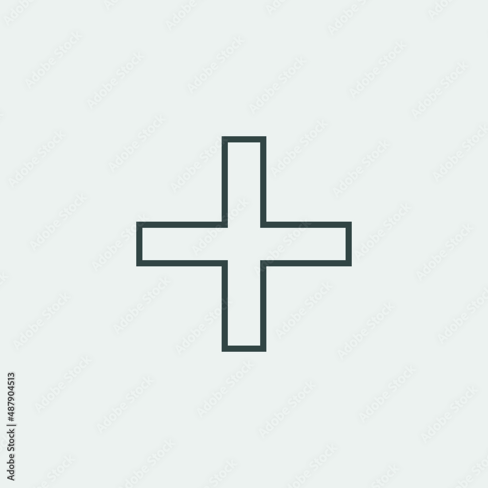 Plus vector icon illustration sign Plus vector icon illustration sign