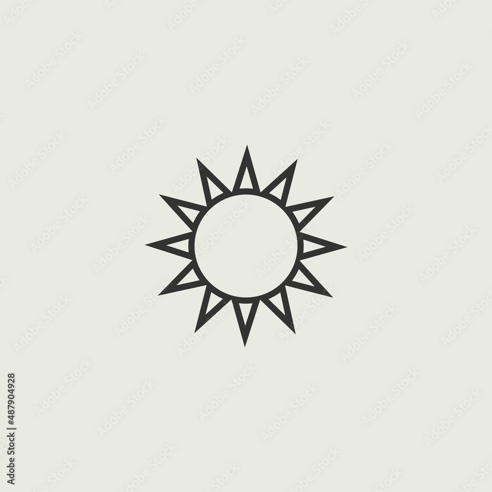 Sun vector icon illustration sign Sun vector icon illustration sign