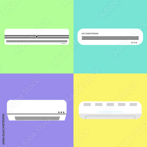 Vector image of four for air conditioning
