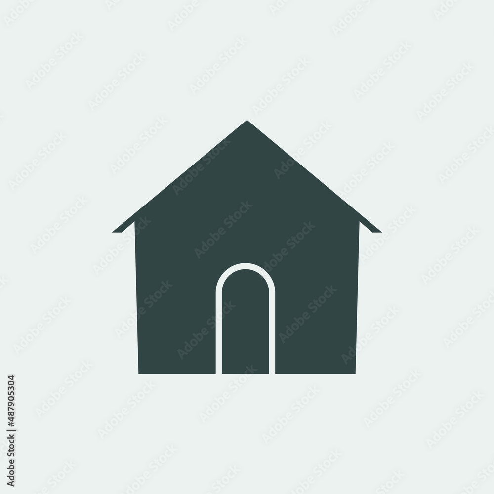 Dog house vector icon illustration sign