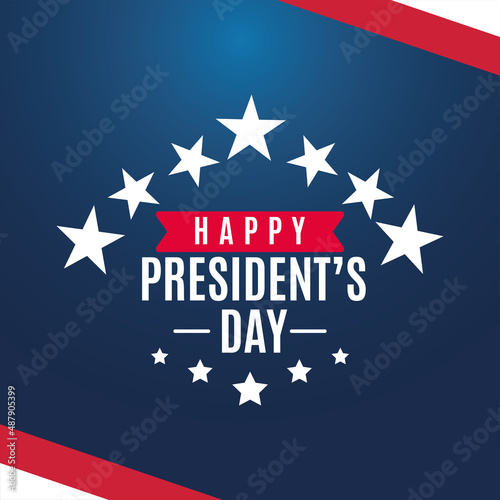 Colored president day template with stars Vector