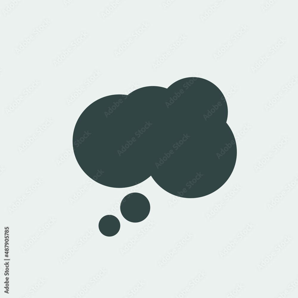 Thinking cloud vector icon illustration sign Thinking cloud vector icon illustration sign