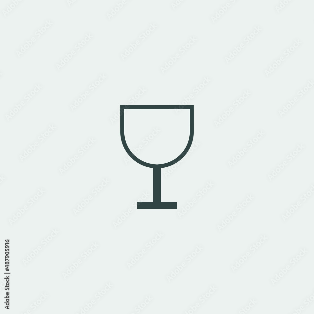 Wine glass cup vector icon illustration sign Wine glass cup vector icon illustration sign