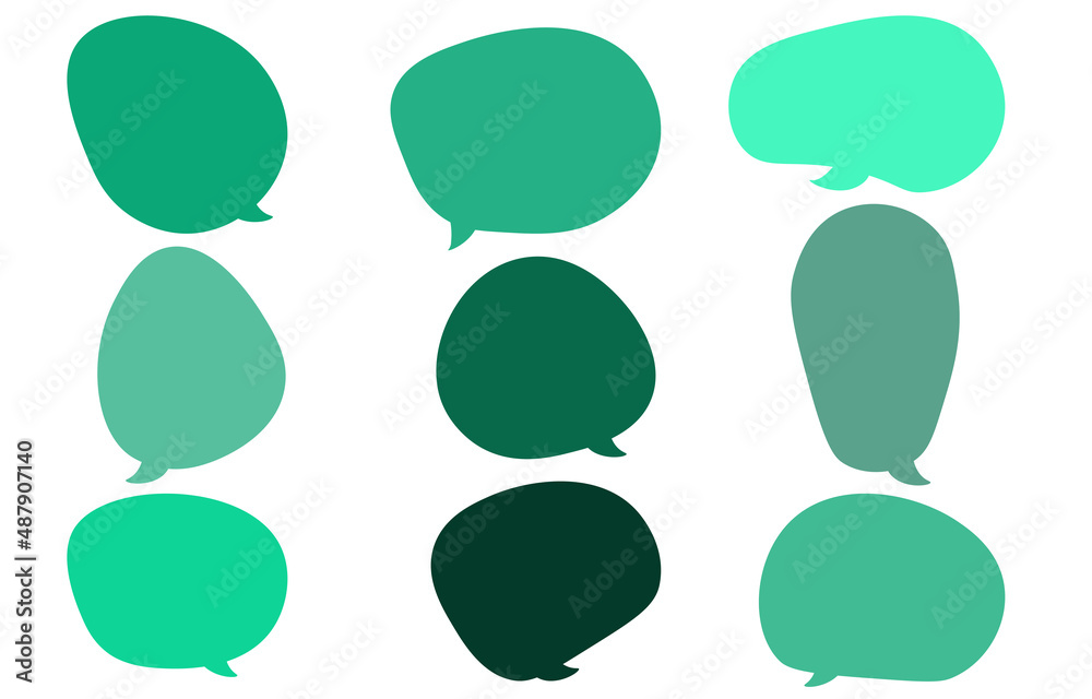 Set speech bubbles on white background. chat box or chat vector square and doodle message or communication icon Cloud speaking for comics and minimal message dialog Set speech bubbles on white background. chat box or chat vector square and doodle message or communication icon Cloud speaking for comics and minimal message dialog