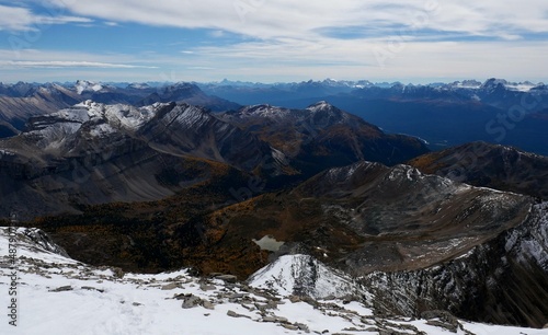 View towards Bow Valley at the summit of Mount Richardson