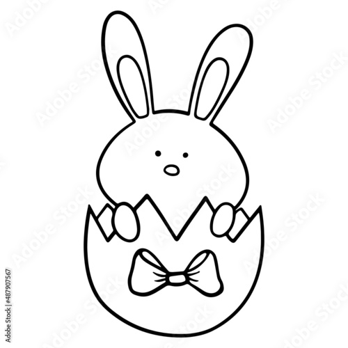 Cute Easter Egg hand drawn doodle outline design illustration for web, wedsite, application, presentation, Graphics design, branding, etc.