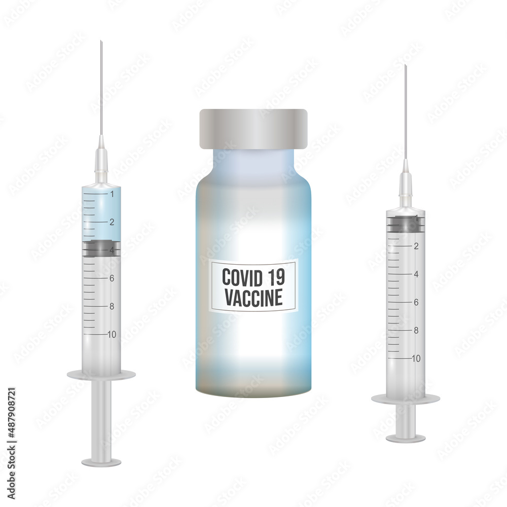 Vaccine bottle and Syringe Vaccine bottle and Syringe