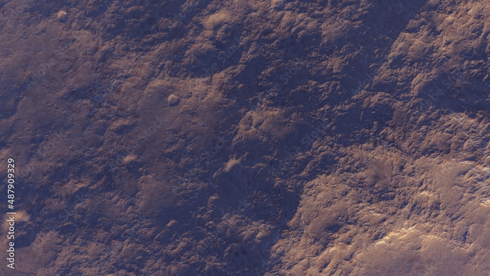 Fototapeta premium texture of a distant planet, texture of an exo-planet, realistic texture of the surface of an alien planet, top view of the planet surface, abstract texture 3d render