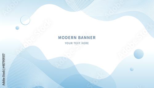 Blue background with lines in wave shape.