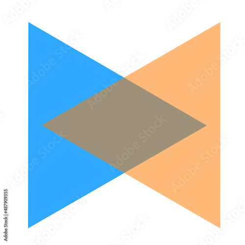 Modern abstract illustration with triangles. Design element. Geometric tech design. Vector illustration. stock image. 