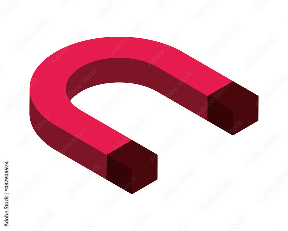 isometric magnet icon isometric magnet icon