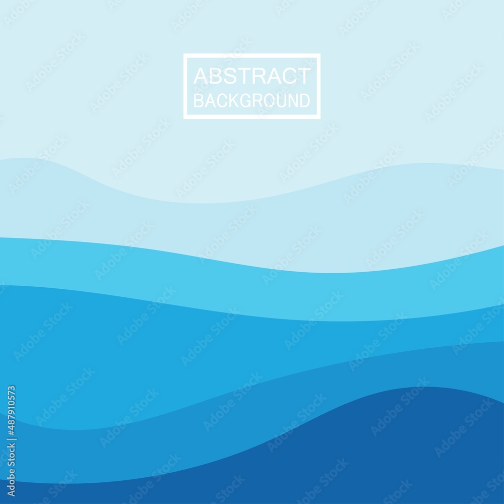 Blue wave vector abstract background flat design stock illustration Blue wave vector abstract background flat design stock illustration