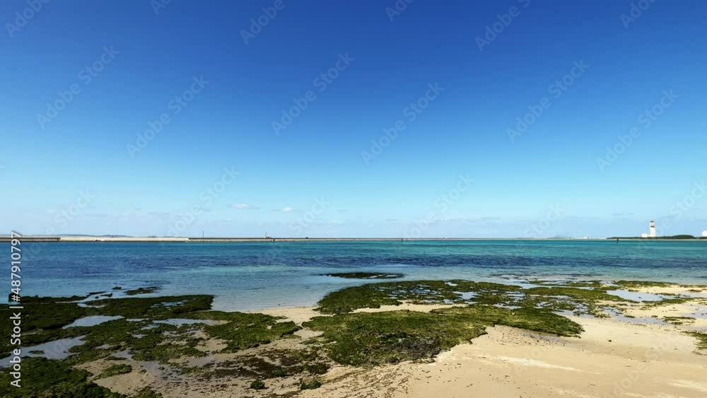沖縄 豊見城瀬長島海岸の風景 沖縄 豊見城瀬長島海岸の風景