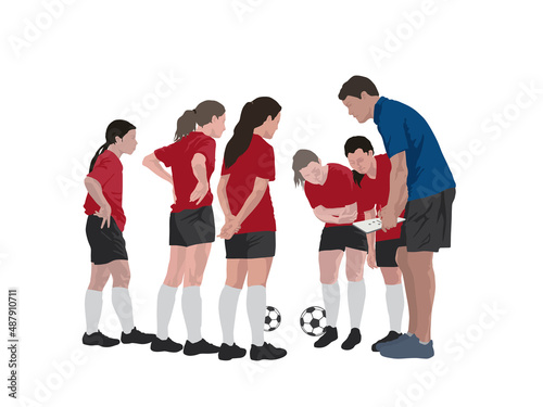 Coach and Sport Team on illustration graphic vector