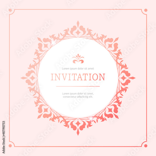 simple Invitation frame design collection 
