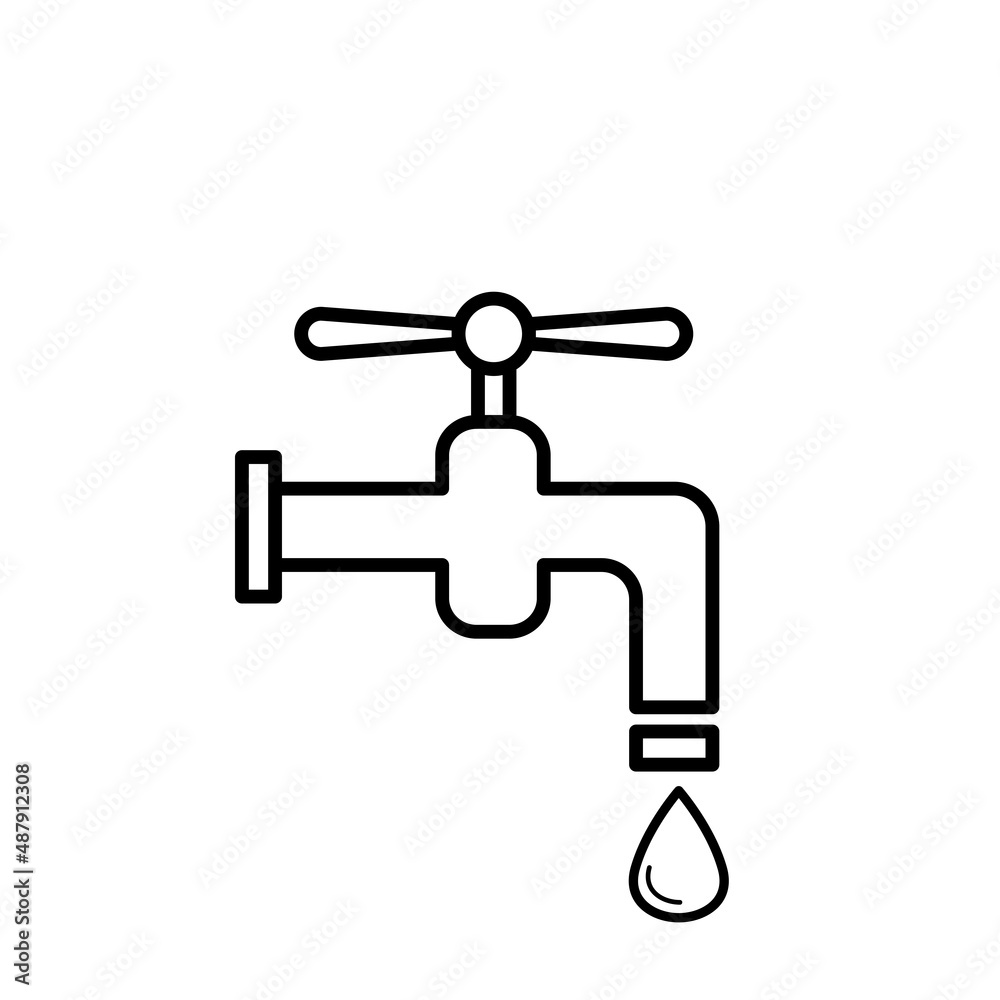 Tap Water Faucet Icon Vector Illustration Design Tap Water Faucet Icon Vector Illustration Design