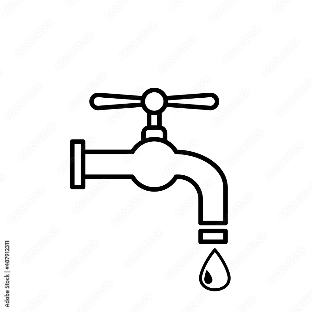 Tap Water Faucet Icon Vector Illustration Design Tap Water Faucet Icon Vector Illustration Design