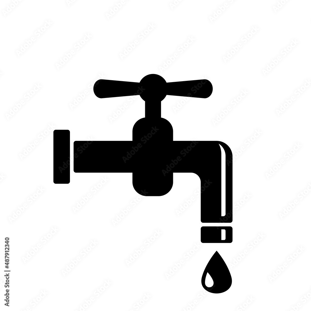 Tap Water Faucet Icon Vector Illustration Design Tap Water Faucet Icon Vector Illustration Design