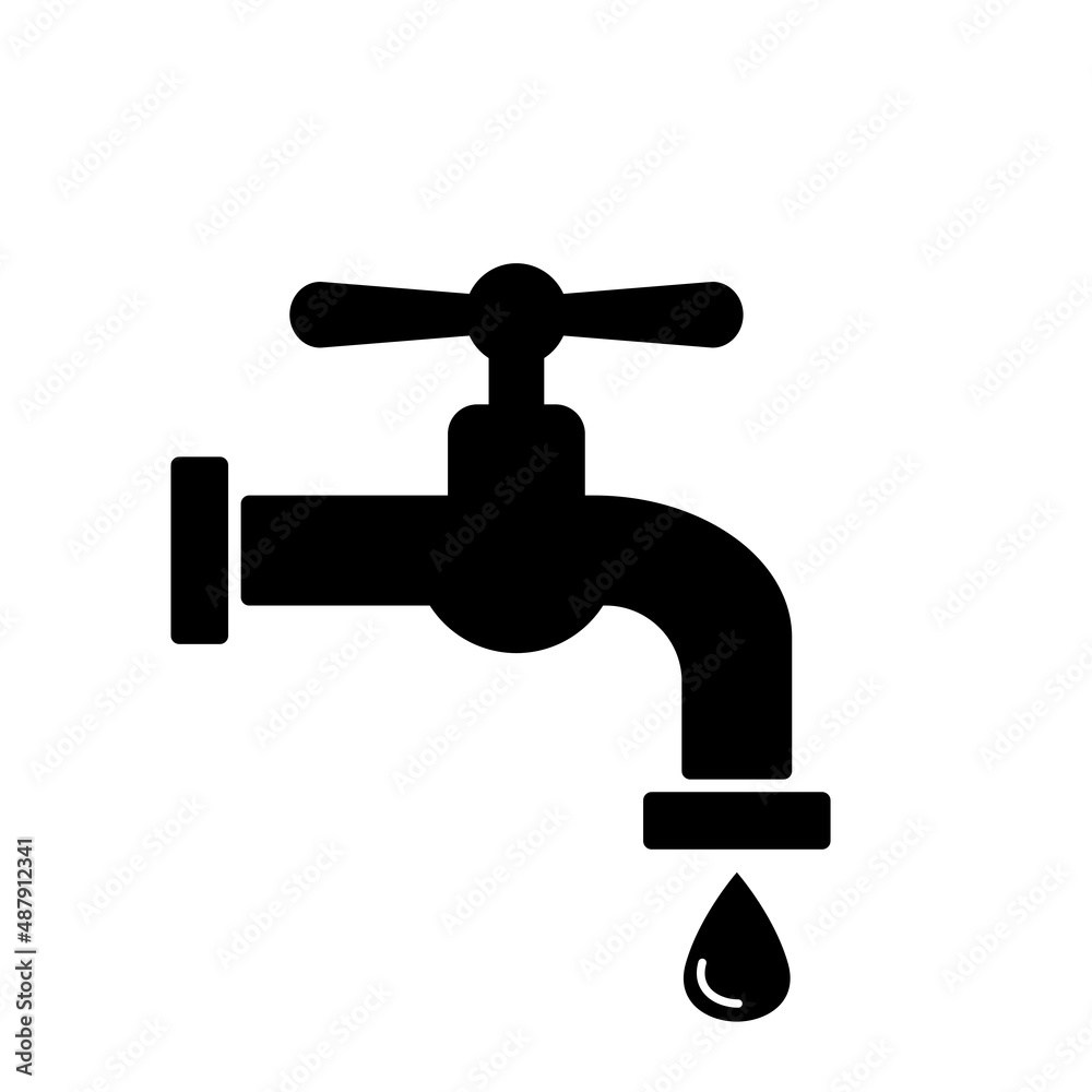 Tap Water Faucet Icon Vector Illustration Design Tap Water Faucet Icon Vector Illustration Design