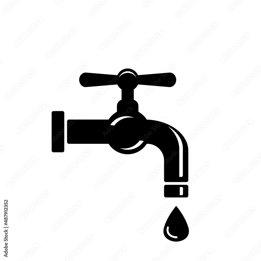 Tap Water Faucet Icon Vector Illustration Design Tap Water Faucet Icon Vector Illustration Design