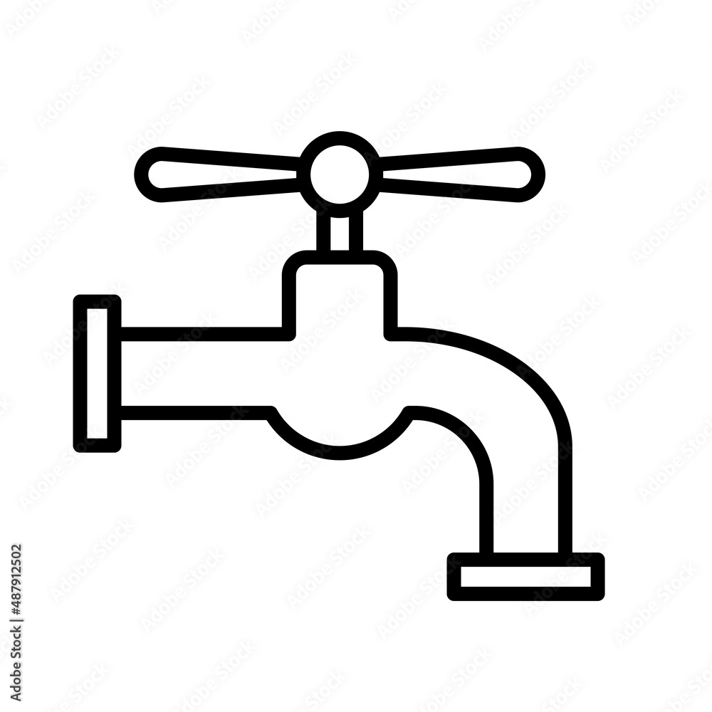 Tap Water Faucet Icon Vector Illustration Design Tap Water Faucet Icon Vector Illustration Design
