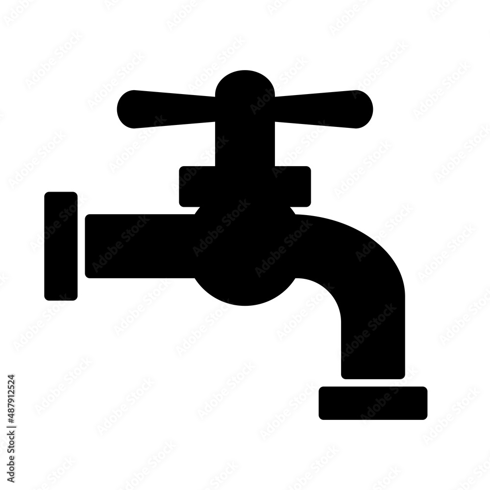 Tap Water Faucet Icon Vector Illustration Design Tap Water Faucet Icon Vector Illustration Design