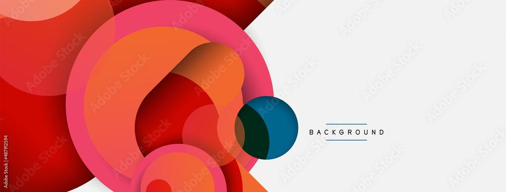 Circle and round shapes abstract background. Vector illustration for wallpaper banner background or landing page Circle and round shapes abstract background. Vector illustration for wallpaper banner background or landing page
