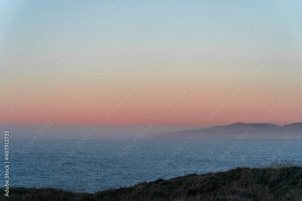 Fototapeta premium Sunset landscape in La Coruña Spain