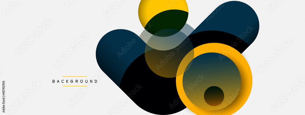 Circle and round shapes abstract background. Vector illustration for wallpaper banner background or landing page Circle and round shapes abstract background. Vector illustration for wallpaper banner background or landing page