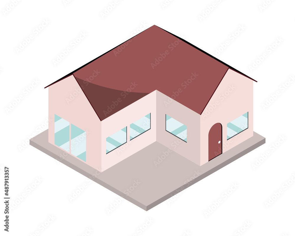 isometric house structure