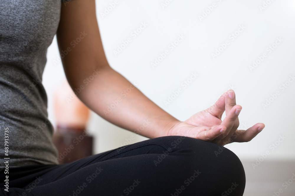 Woman doing yoga.Meditation