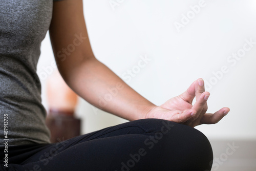 Woman doing yoga.Meditation