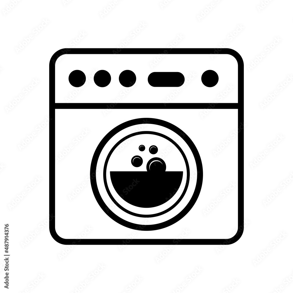 Washing Machine Icon, Flat Design Best Washing Machine Icon Vector Illustration Washing Machine Icon, Flat Design Best Washing Machine Icon Vector Illustration